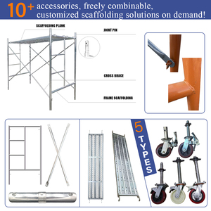 Échafaudage mobile en acier galvanisé de haute qualité, conforme aux normes contemporaines, pour une utilisation en extérieur et en intérieur - Product Image 3