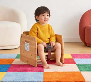 Chaise en bois pour tout-petits, siège <span class=keywords><strong>rehausseur</strong></span> portable avec harnais de sécurité, pour chaise de salle à manger - Product Image 1