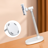 Support de téléphone portable en alliage d'aluminium OULAIKE X66, support de bureau réglable en hauteur et en angle, rotation à 360 degrés, fixation manuelle par clip