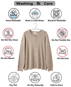 Maglieria da Donna in Stock, 70% <span class=keywords><strong>Viscosa</strong></span> 30% Nylon, <span class=keywords><strong>Cardigan</strong></span> Autunnale con Collo a Girocollo e Bottoni, Ultra Morbido e Traspirante - Product Image 6