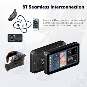 Zmecar 6.25 pouces, réglage automatique de la luminosité, GPS HD, navigateur pour moto, enregistreur de navigation avec CarPlay sans fil et Mirror Link - Product Image 3