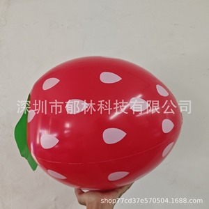 ลูกบอลเป่าลมรูปสตรอว์เบอร์รี ขนาด 40 ซม. ทำจาก PVC ของเล่นชายหาดสำหรับเด็ก เล่นกลางแจ้งในช่วงฤดูร้อน - Product Image 2