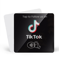 Panneau en acrylique NFC NTAG215 pour avis clients, appuyez sur votre téléphone pour ouvrir WhatsApp, plaque NFC pour avis clients pour les magasins de détail