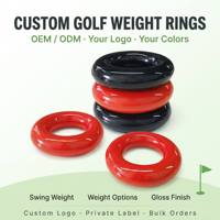Anneau de poids de golf pour entraînement de swing, durable, rouge et noir, aide à l'entraînement de golf, lourd, logo personnalisé, OEM