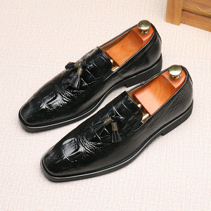 Mocassini da uomo in pelle PU con nappe, eleganti, formali, slip-on, da <span class=keywords><strong>smoking</strong></span>, casual, Penny Loafer - Product Image 3