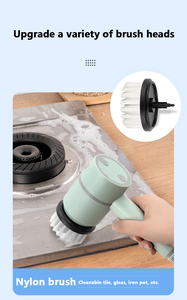 Brosse à vaisselle automatique sans fil Brosse de <span class=keywords><strong>nettoyage</strong></span> électrique rechargeable par USB Brosse de <span class=keywords><strong>nettoyage</strong></span> professionnelle pour cuisine baignoire <span class=keywords><strong>carrelage</strong></span> - Product Image 3