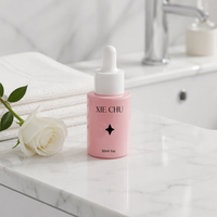Botol Kosmetik Kaca Pipet 30ml Warna Pink Ungu Model Flat Shoulder untuk Minyak Rambut, Serum, dan Essential Oil