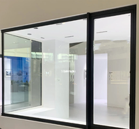 Fenêtre panoramique sur mesure avec double vitrage isolant trempé pour villa, maison résidentielle, extérieur, fenêtre fixe en aluminium