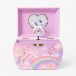 Caja <span class=keywords><strong>de</strong></span> <span class=keywords><strong>Música</strong></span> <span class=keywords><strong>de</strong></span> Madera con Diseño <span class=keywords><strong>de</strong></span> Unicornio <span class=keywords><strong>de</strong></span> Dibujos Animados Ever Bright, Caja Musical <span class=keywords><strong>de</strong></span> Manivela con Bailarina Rosa, 120 Melodías, Asa <span class=keywords><strong>de</strong></span> Perlas Ecológica - Product Image 1