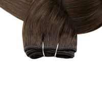Luxueux choix de célébrité Double dessiné russe cuticule aligné vierge Remy Machine trame Extensions de cheveux