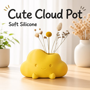 Lindo Florero con Forma de Nube, Organizador de Escritorio Multifuncional, Maceta Creativa para Suculentas, Decoración para Mesa de Oficina en Casa - Product Image 1