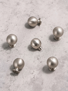 Italian Minimalist <strong>Door</strong> Handles Brushed Nickel Zinc Alloy Pulls for Cabinets Drawers &amp; Wardrobes - Product Image 3