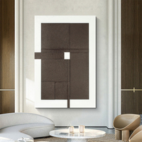 Peinture murale en pierre de grès texturée 3D géométrique moderne de luxe, style Wabi-sabi, décoration murale esthétique pour la décoration murale intérieure