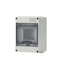 Boîtier de distribution électrique extérieur étanche IP65 en plastique PC HT 2/5/8/12/15/18/24 voies, panneau de commutation MCB monté
