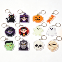 Porte-clés acrylique Halloween Frankenstein, porte-clés monstre mignon, cadeau de fête