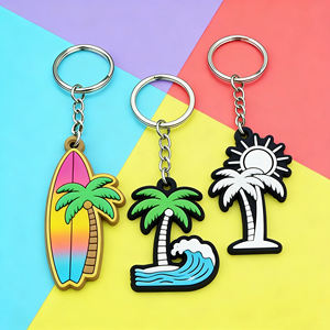 Llavero de Doble Cara Personalizado de Goma Blanda 2D, Impermeable, Ecológico, de Cloruro de Polivinilo, Fabricado a Medida por el Fabricante Principal - Product Image 1