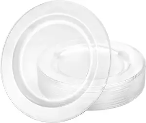 Premium Quality Heavyweight Disposable Plastic Plates China Like