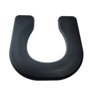 Cubierta para asiento de inodoro en forma de U, plástico PP, resistente al agua, para personas mayores y mujeres embarazadas, negro y gris - Product Image 3