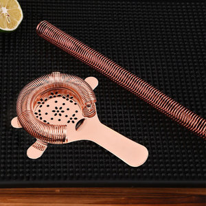 Stainless Steel Flower Strainer Cocktail Shaker Ice Separator <b>Bar</b> <b>Tool</b> Natural Rose Gold Faux Gold Gunmetal Black Detachable - Product Image 4
