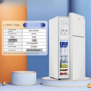 Hogar dos puertas mini pequeña refrigeración gran capacidad de mantenimiento fresco dormitorio alquiler refrigerador - Product Image 5