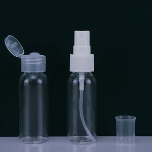 Plastic Spray <b>Bottle</b> 30ml Transparent Cylinder Flip Top Cap Fine <b>Mist</b> Cosmetic Packaging - Product Image 1