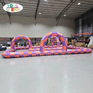 Piste <span class=keywords><strong>de</strong></span> course gonflable avec barrières, piste <span class=keywords><strong>de</strong></span> karting, <span class=keywords><strong>location</strong></span> <span class=keywords><strong>pour</strong></span> fêtes avec voitures tamponneuses <span class=keywords><strong>pour</strong></span> enfants, activité <span class=keywords><strong>de</strong></span> jardin, utilisation intérieure/extérieure - Product Image 3