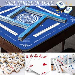 Alfombrilla para mesa de Mahjong, bolsa de transporte portátil, reducción de ruido, 2 dados antideslizantes para juegos de cartas de póquer - Product Image 2
