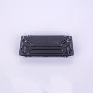 Caja Rectangular Rígida de Plástico Desechable para <span class=keywords><strong>Sushi</strong></span> con Opción de Pedido Personalizado - Product Image 3
