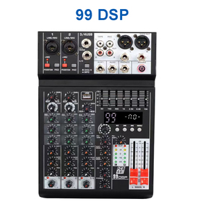 Mezclador de audio profesional XTUGA EQ4, consola de mezcla de 4 canales, interfaz USB en vivo de Karaoke con 99 DSP - Product Image 2