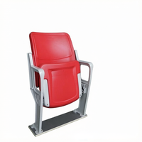 Siège de stade en PEHD moulé par soufflage avec accoudoir, chaise pliante en plastique pour tribune de gymnase, arène sportive, sièges de gradins