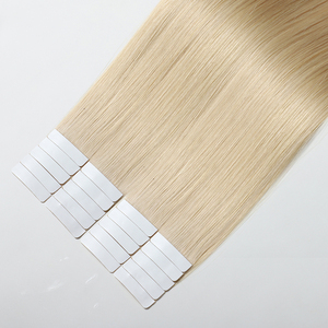 Cheveux vierges européens en gros, double trame, 100% cheveux humains Remy, extensions de cheveux à bandes adhésives régulières avec cuticules alignées - Product Image 2