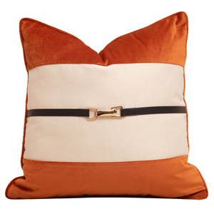 Cuscino per divano moderno di lusso arancione Villa Hotel soggiorno ricamato copricuscino <span class=keywords><strong>con</strong></span> lettera da ufficio <span class=keywords><strong>federe</strong></span> per auto - Product Image 3