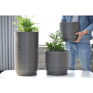 Macetas Cilíndricas de <span class=keywords><strong>Estilo</strong></span> Nórdico Greenship, Macetas de Plástico Reciclado, Decoración para Hogar, Escritorio, Balcón y Jardín, Macetas Duraderas - Product Image 3