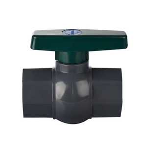 홍케 조던 <span class=keywords><strong>PVC</strong></span> 팔각형 볼 밸브 수동 물 제어 밸브 신형 딥 그린 핸들 딥 그레이 바디 NPT 연결 OEM - Product Image 3