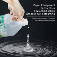 Résine époxy transparente à haute viscosité 2:1, colle AB, idéale pour l'artisanat, les bijoux, les coques de téléphone et les cendriers.