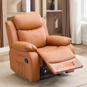Fauteuil inclinable électrique simple en cuir de luxe Offre Spéciale fauteuil de massage pivotant à bascule relaxant pour salon - Product Image 5