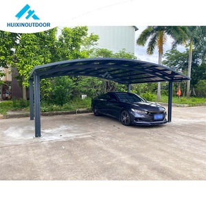 Abri de voiture imperméable Protection solaire <span class=keywords><strong>2</strong></span> poteaux Abri de voiture autoportant Pare-soleil Auvent en aluminium Métal <span class=keywords><strong>Carport</strong></span> - Product Image 5