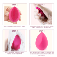Kebaili-éponge de maquillage, ensemble de mixeur de cosmétique, fond de teint beauté, non latex, pour emballage, boîte, 4 pièces