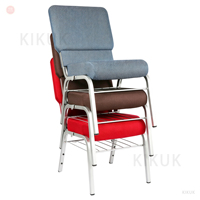 Chaises empilables en fer rembourrées, design moderne, pour événements commerciaux, églises, appartements, auditoriums et conférences – Vente en gros directe usine à prix abordable