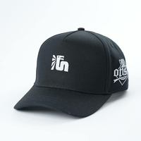 Casquettes de baseball sportives à cinq panneaux, style animalier, avec logo brodé personnalisé, pour hommes et femmes, noires unies, pour le golf