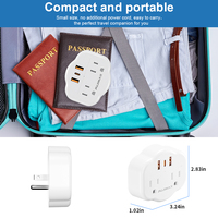 PUJIMAX Convertisseur international Adaptateur secteur mural Type C Prise électrique Prise portable standard américaine pour appareil ménager