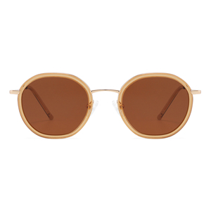 Unisex <b>Round</b> <b>Sunglasses</b> Full Rim Transparent <b>Frame</b> Blue Gradient Lenses Light Weight Casual Adult - Product Image 6