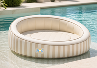 Sommer-Outdoor-Schwimmfloß aus Öko-PVC, aufblasbares rundes Wasserfloß mit individuellem Design für Wasserspaß