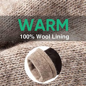 أفضل قفازات جلد الغنم للرجال بشاشة تعمل باللمس مخصصة من مصنع BSCI أفضل قفازات جلدية لفصل الشتاء - Product Image 2