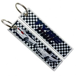 Yuewen Personalized Kawaii Woven Fabric Keychains Gift <b>Custom</b> Logo Keyring Embroidery Keychain Japanese <b>Key</b> Tag Anime - Product Image 4