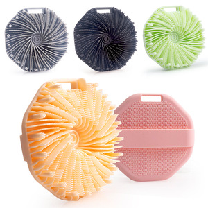 Commercio all'ingrosso della fabbrica del <span class=keywords><strong>Silicone</strong></span> Scrubber del corpo del massaggio spazzola da <span class=keywords><strong>bagno</strong></span> indietro esfoliante pulizia luffa spugne da doccia spazzola - Product Image 1