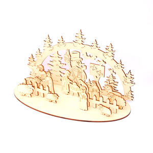 2019 Christmas New Arrival Wooden <b>Puzzle</b> DIY Ornament 3D <b>Jigsaw</b> <b>Puzzle</b> Children's Handmade Gift - Product Image 5