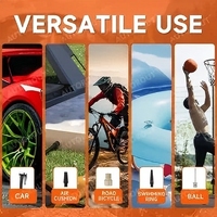 Compresseur d'air portable sans fil pour pneus de voiture, en ABS, avec affichage numérique, lumière d'urgence et moniteur de pression des pneus