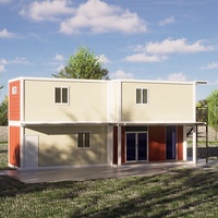 conteneur préfabriquées sur mesure à 2 étages, petite conteneur préfabriquée à plat, coucher avec toilettes et salle de bain