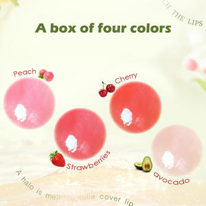 OEM Soin des lèvres 4 pièces Bouteille de fruits Saveur de fruits Hiver Rouge à lèvres hydratant résistant aux fissures - Product Image 4